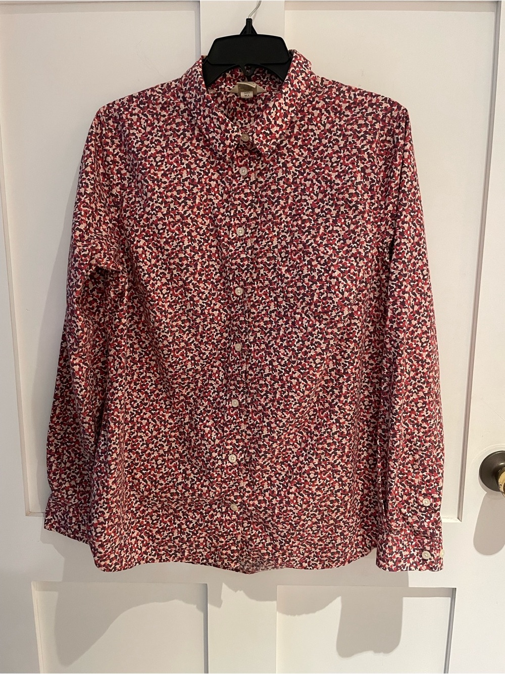 Duluth Red multicolor Women’s M long sleeve 10 Button Cotton Blend Shirt
